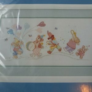 Cross Stitch Kit Teddy Bear Parade - NWOT Vintage